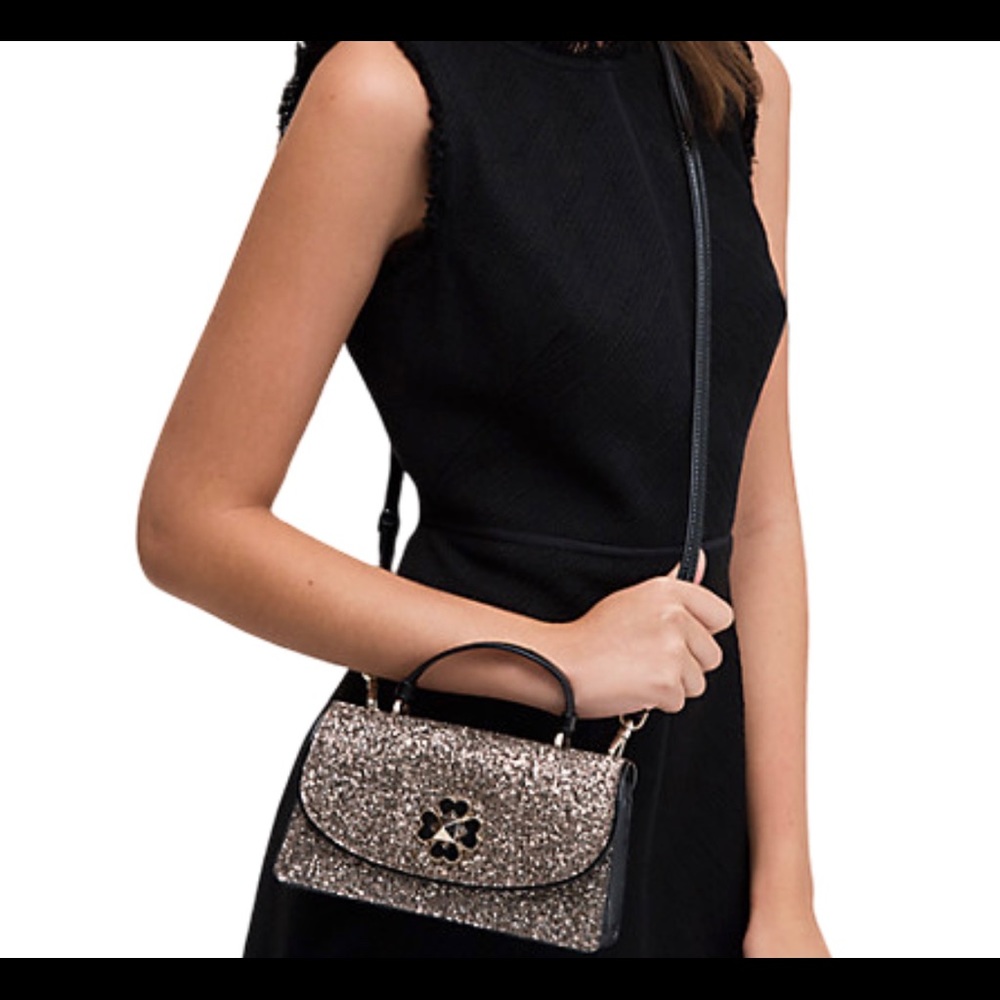 Kate Spade ODETTE GLITTER MINI CROSSBODY Brand New